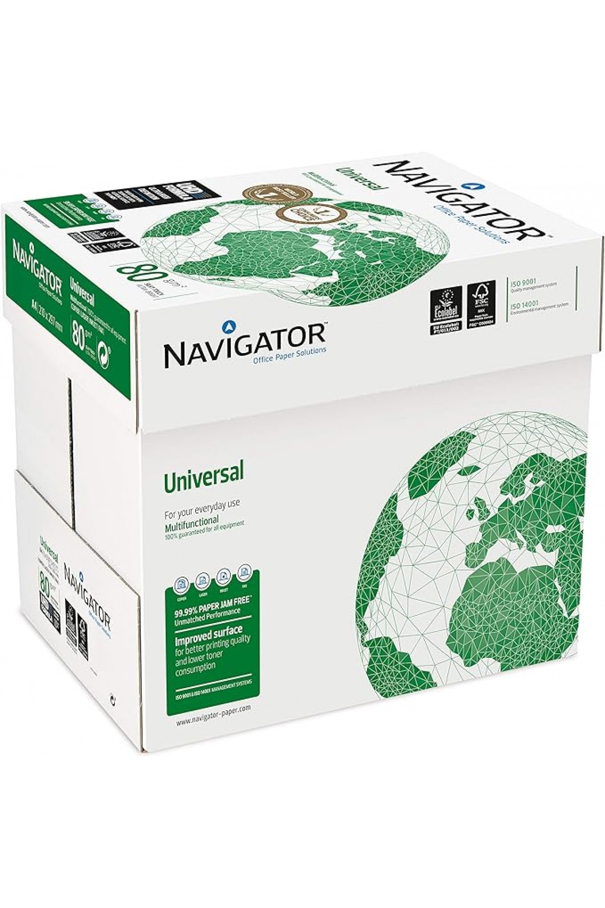 Navigator Fotokopi Kağıdı 80 gr Beyaz A4 (Koli - 5 Paket)